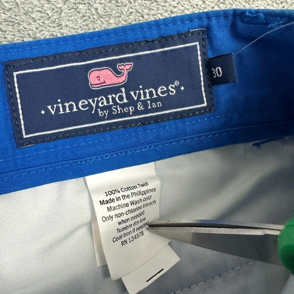 Vineyard Vines Club Shorts Men 30 Blue Summer Twill Chino Classic 11